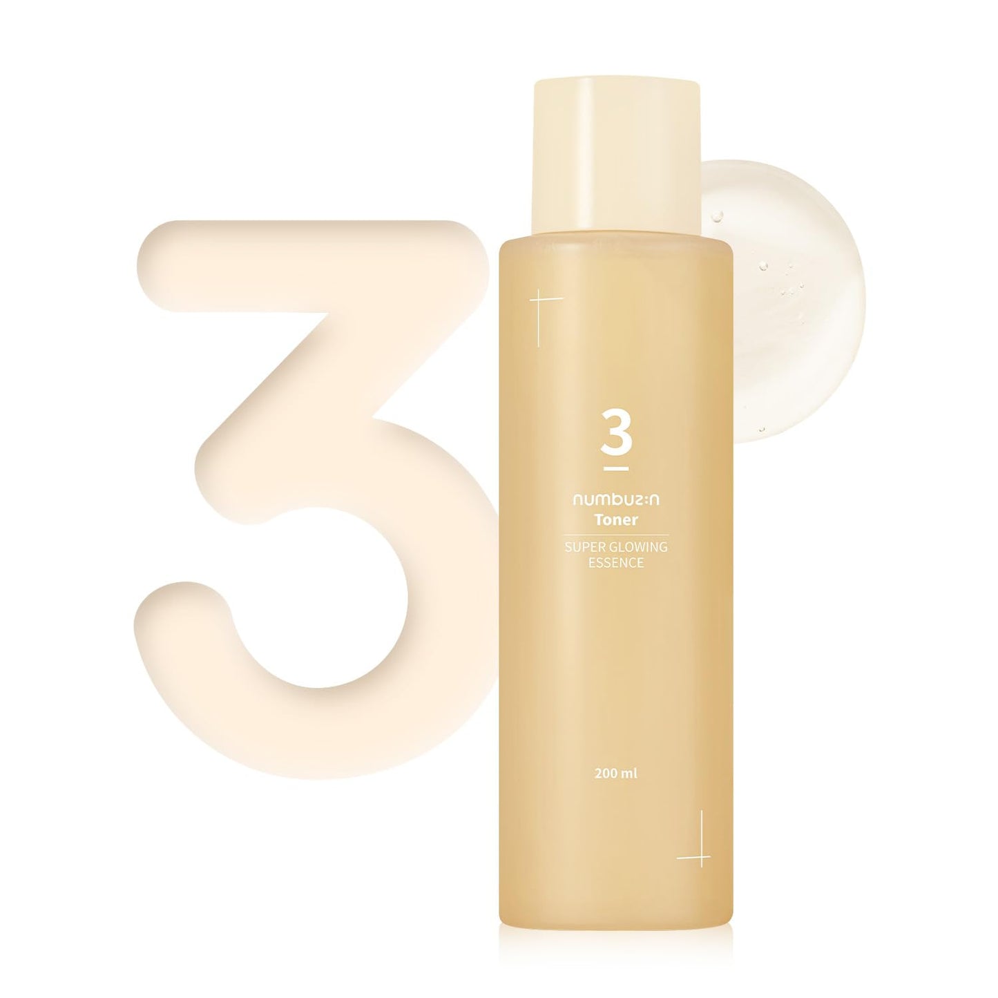 NUMBUZIN No.3 Super Glowing Essence Toner - Fermented Ingredients, Niacinamide, Galactomyces, 6.76 Fl Oz