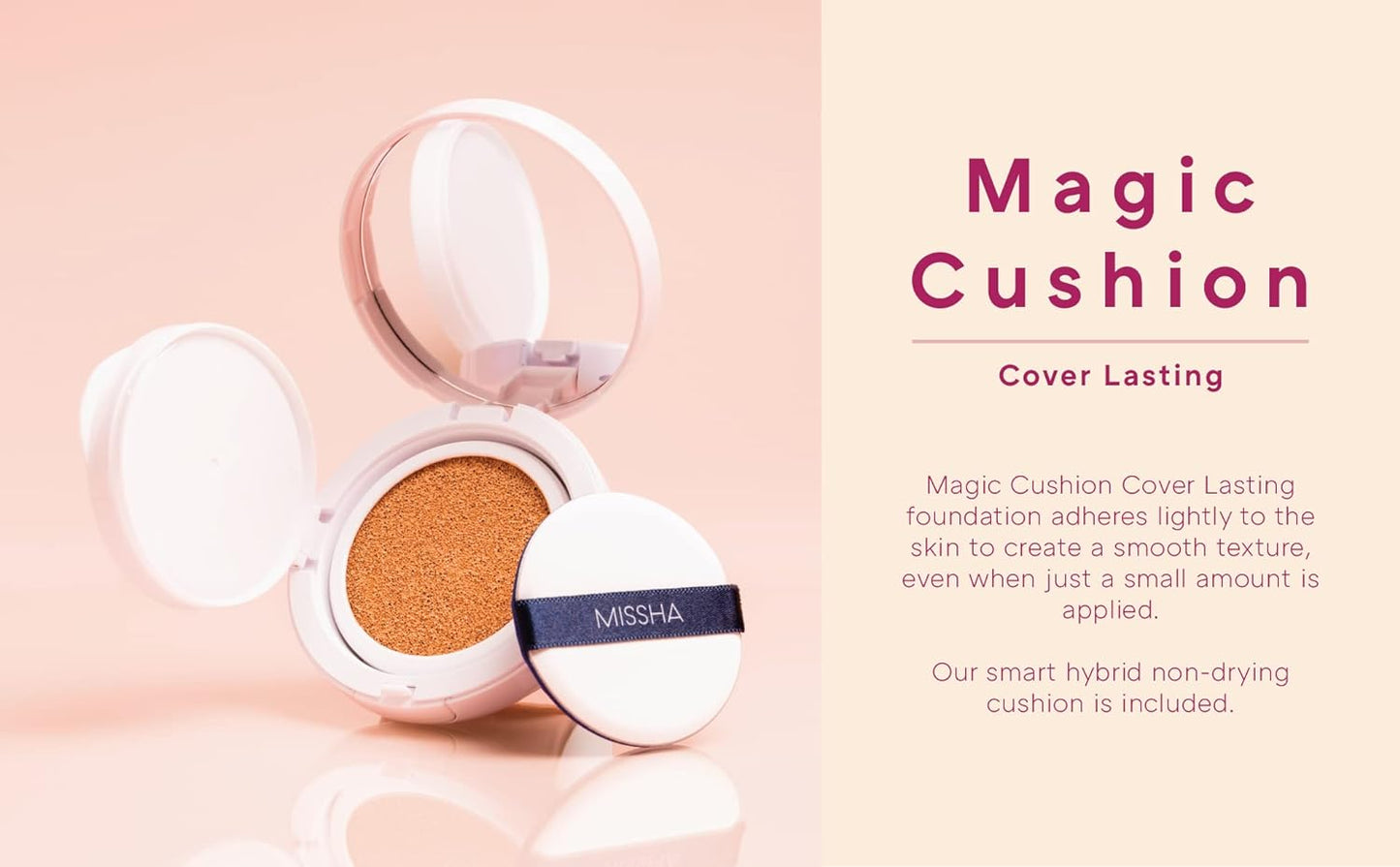 MISSHA Magic Cushion Foundation No.23 Natural Beige - Flawless Coverage, Dewy Finish, Easy Application