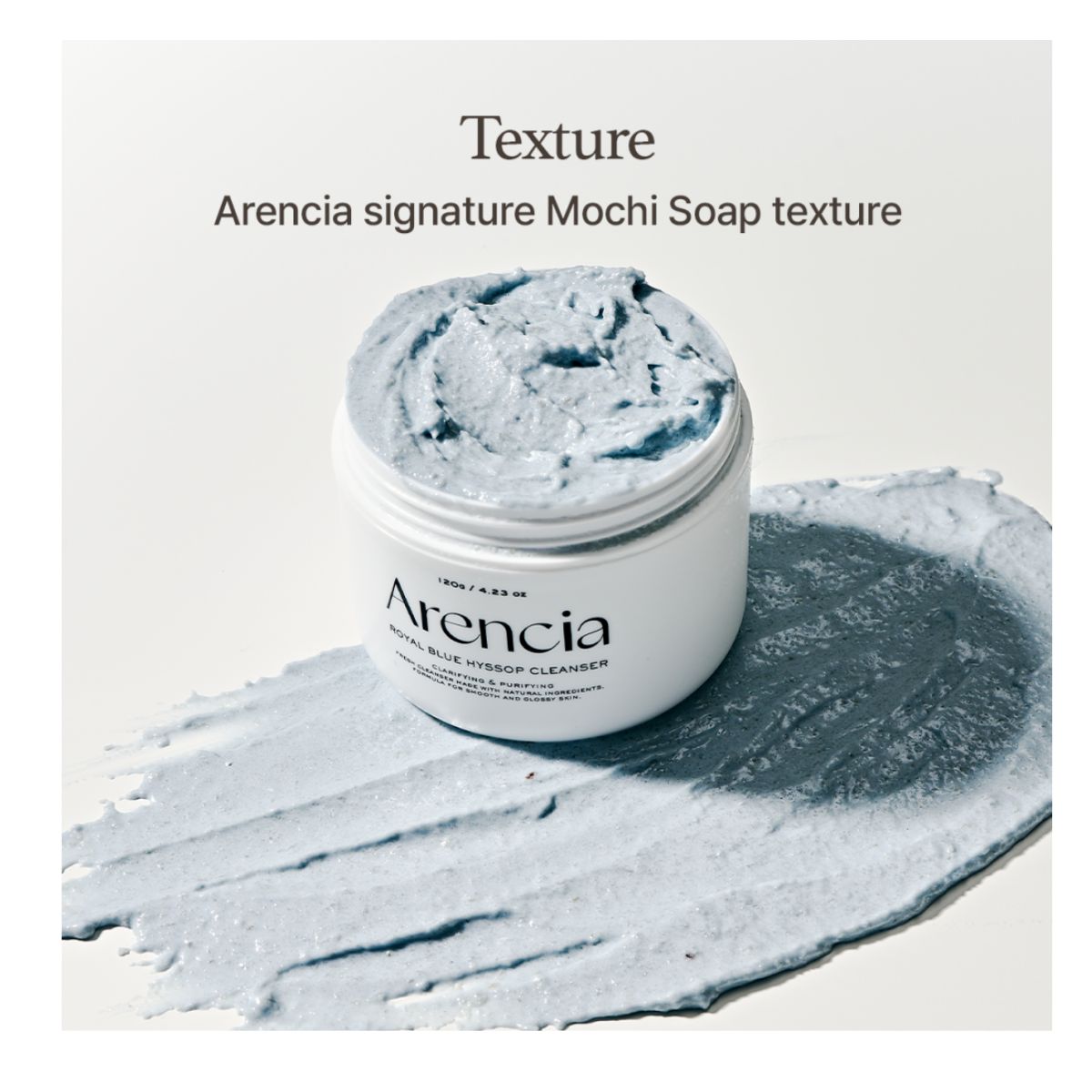 ARENCIA Blue Hyssop Cleanser 120g - Gentle Face Wash for Hydration & Soothing