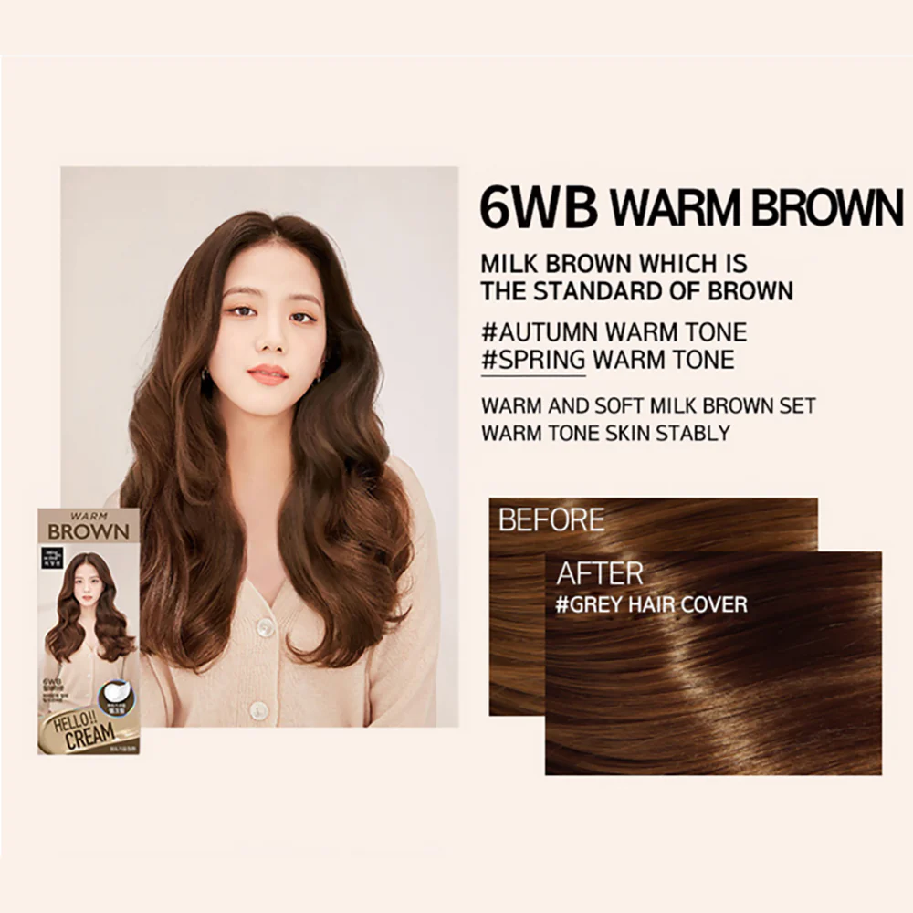 Mise en Scène Hello Bubble Easy At-Home Vivid Hair Coloring with Ampoule - 6WB Warm Brown