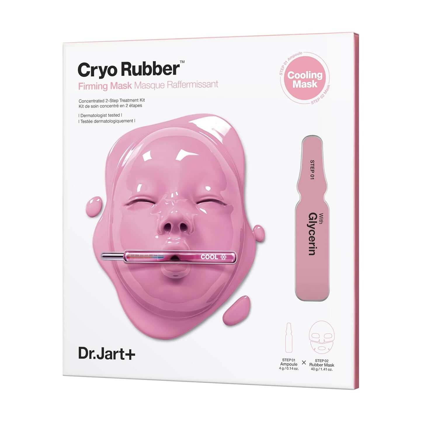 Dr.Jart+ Cryo Rubber Face Mask with Collagen, Soothing Moisturizing, Brightening 1.41 oz