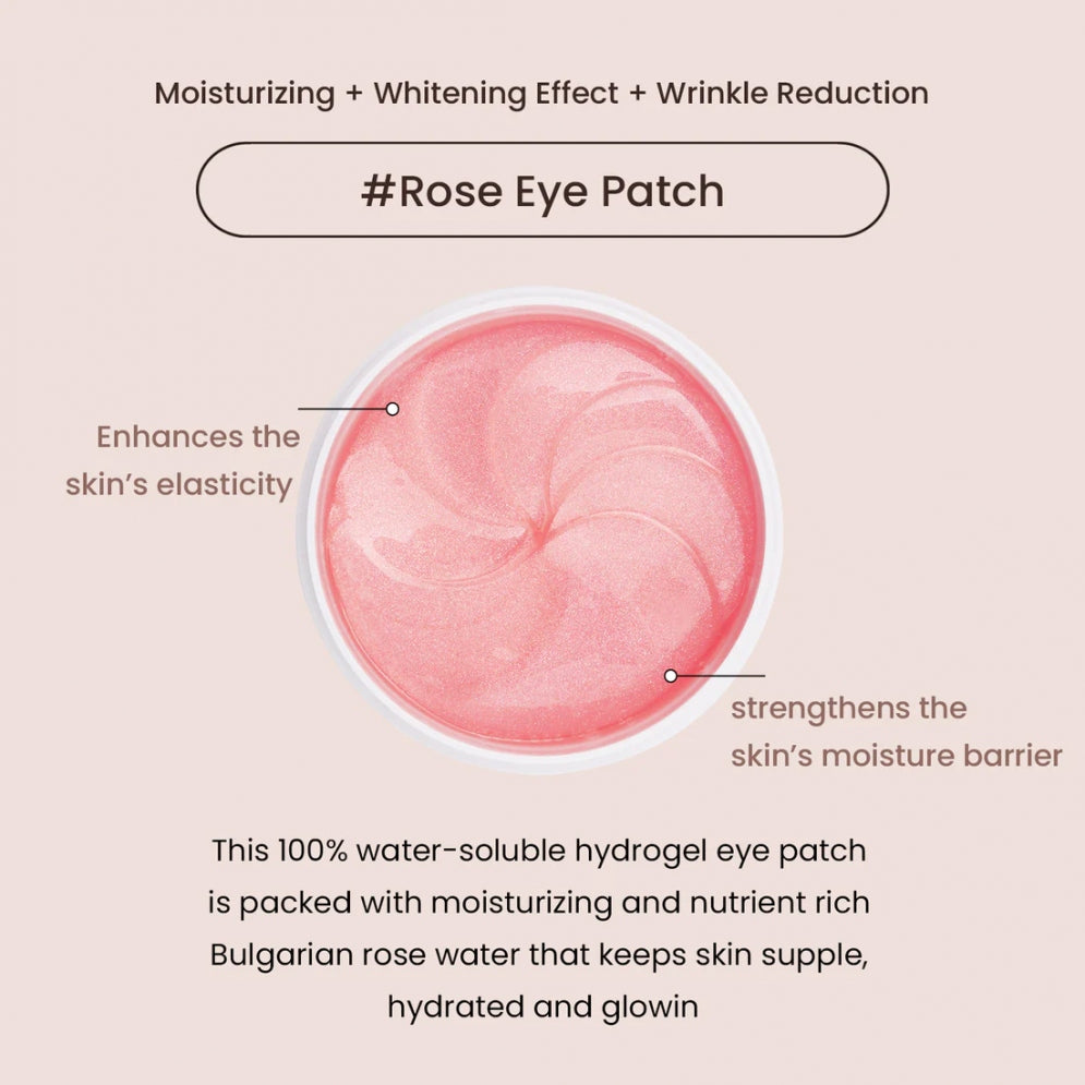 Heimish Bulgarian Rose Hydrogel Eye Patch 60ea - Brightening & Hydrating Under-Eye Care