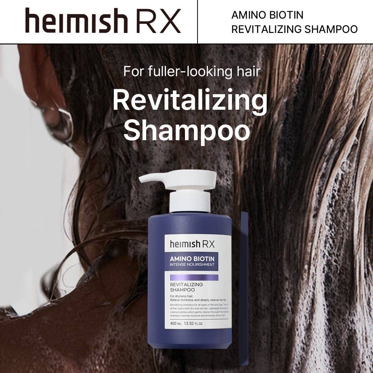 Heimish RX Amino Biotin Revitalizing Shampoo 400ml – Strengthening & Volumizing Hair Care