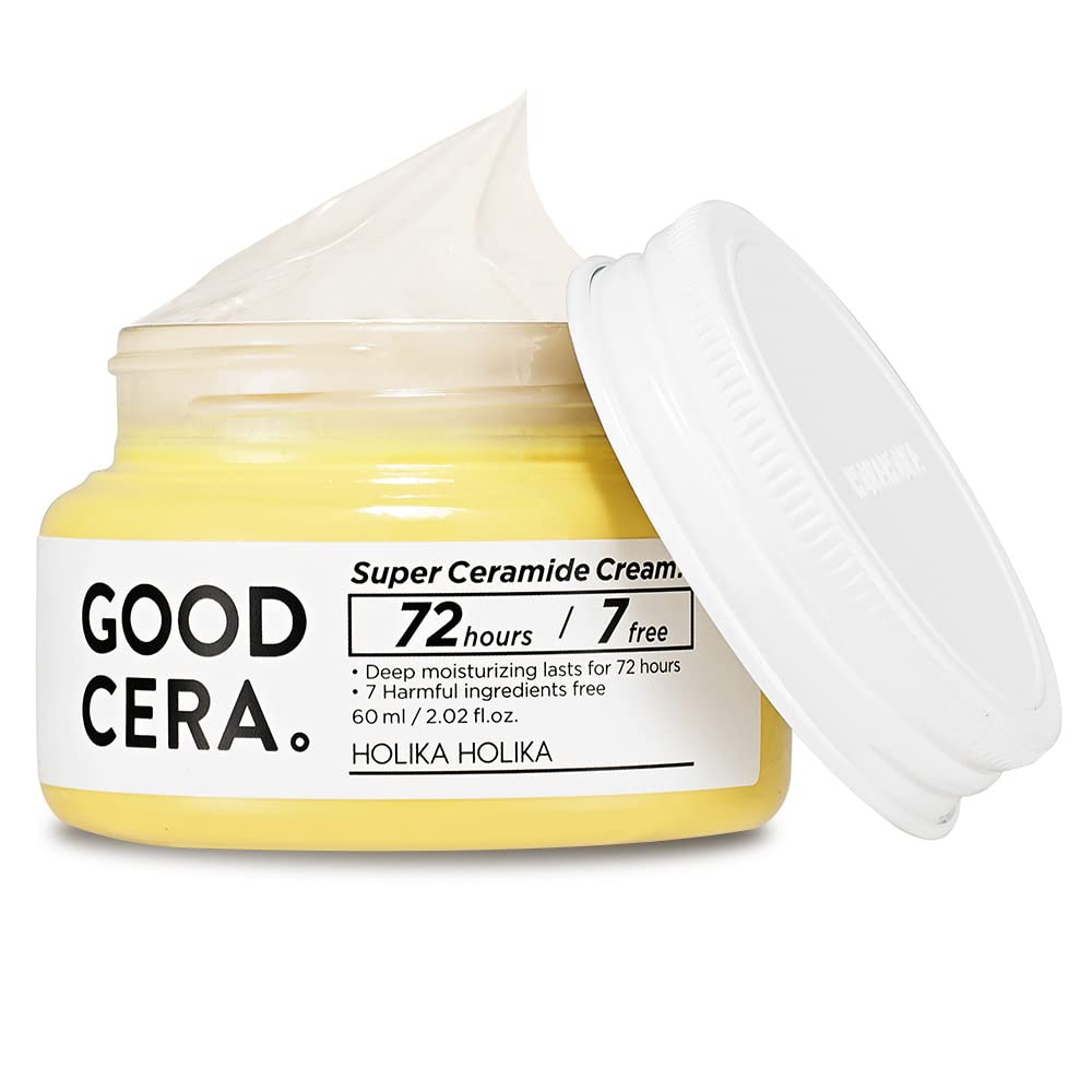 HOLIKA HOLIKA Good Cera Super Ceramide Cream - Deeply Nourishing Korean Moisturizer for Dry Skin - Soothing Ceramide Facial Cream, 2.02 fl oz