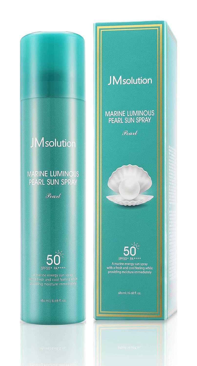 JMsolution Marine Luminous Pearl Sun Spray SPF 50+ PA++++ - Hydrating UV Protection for Radiant Skin, 180ml