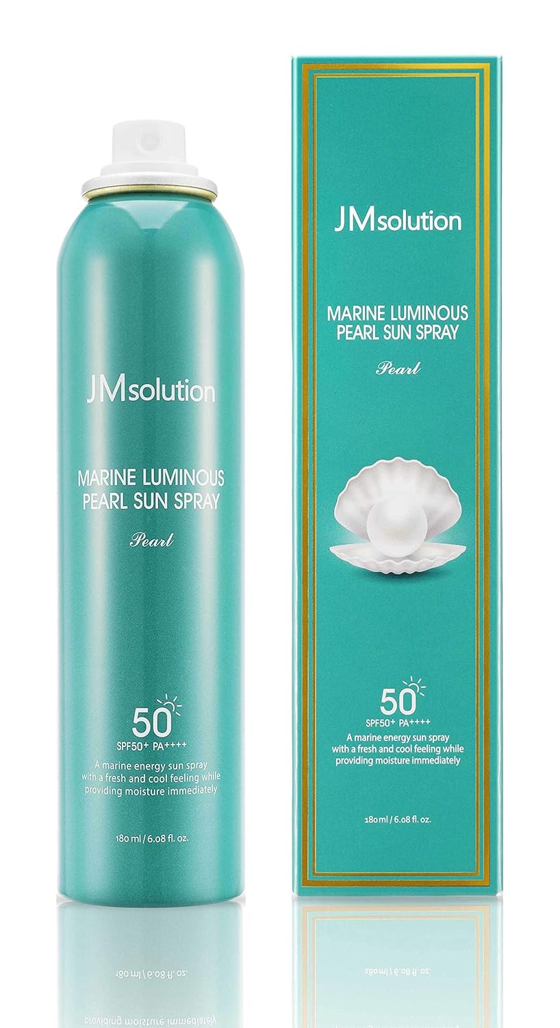 JMsolution Marine Luminous Pearl Sun Spray SPF 50+ PA++++ - Hydrating UV Protection for Radiant Skin, 180ml