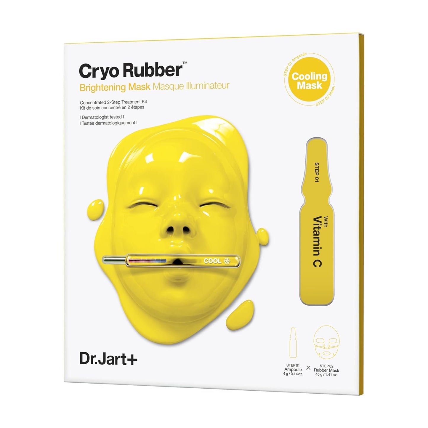 Dr.Jart+ Cryo Rubber Face Mask with Collagen, Soothing Moisturizing, Brightening 1.41 oz