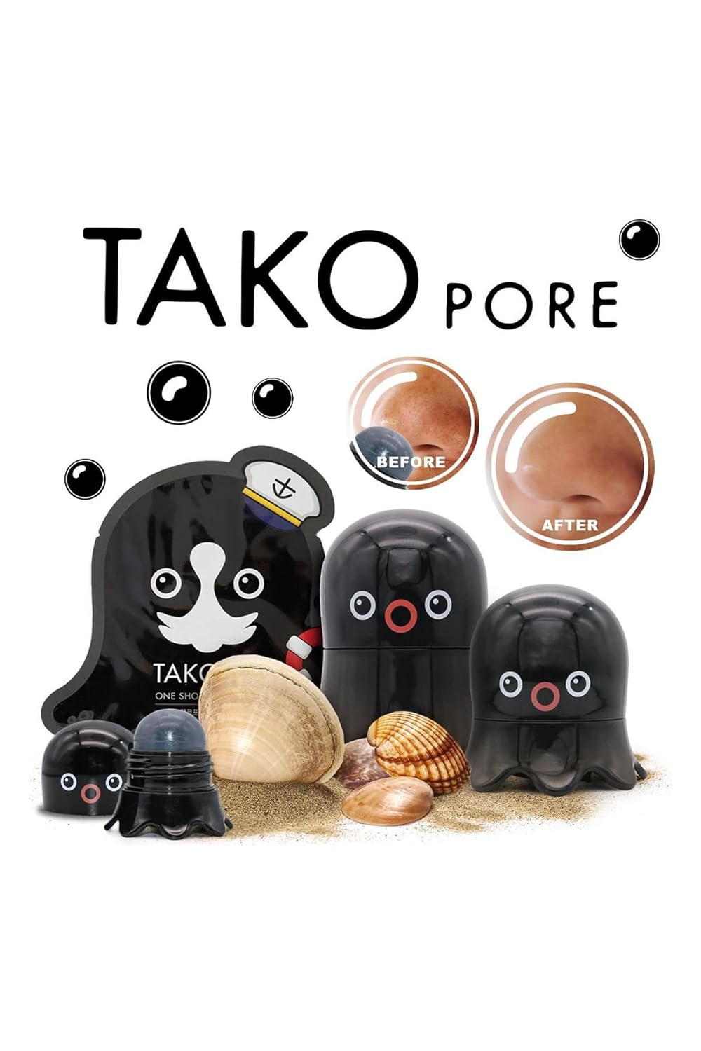 TONYMOLY Tako Pore Bubble Pore Pack - Deep Cleansing & Pore Tightening, 2.29 Fl Oz