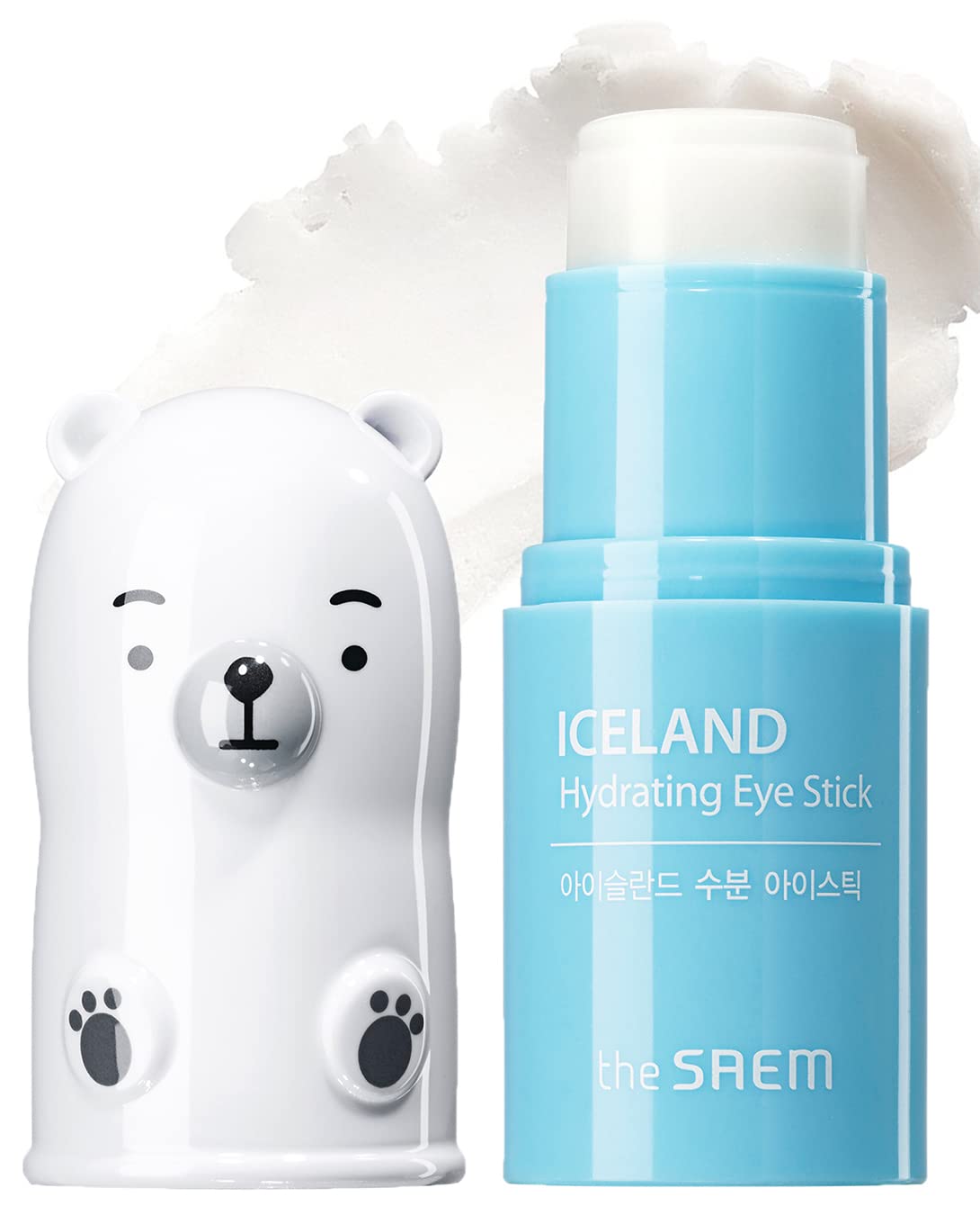 The SAEM Iceland Hydrating Eye Stick 0.24 oz - Cooling Eye Balm for Puffiness & Dark Circles - Moisturizing Under-Eye Treatment with Aqua Scent