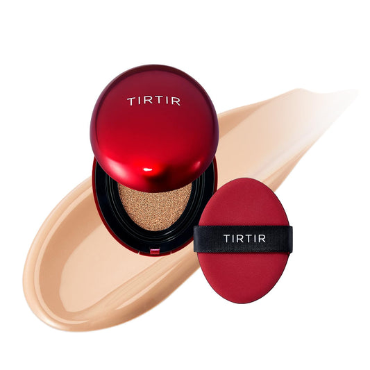 TIRTIR Mask Fit Red Cushion Foundation - Long-Lasting, Lightweight, Semi-Matte Finish, 24N Latte, 0.63 Fl Oz