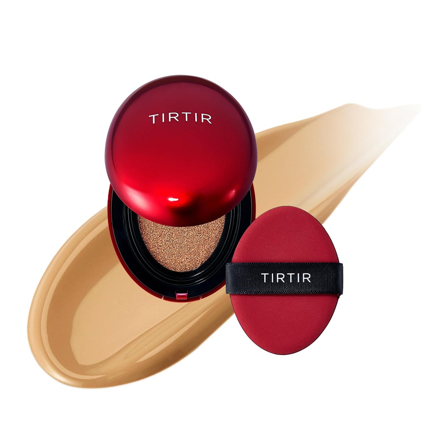 TIRTIR Mask Fit Red Cushion Foundation 29N Nature Beige - Japan's No.1 Glass Skin Formula, Long-Lasting, Lightweight, Buildable, Semi-Matte Finish (0.63 Fl Oz)