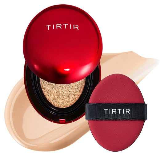 TIRTIR Mask Fit Red Cushion Foundation - Semi-Matte, Long-Lasting Coverage, 21N Ivory, 0.63 Fl Oz