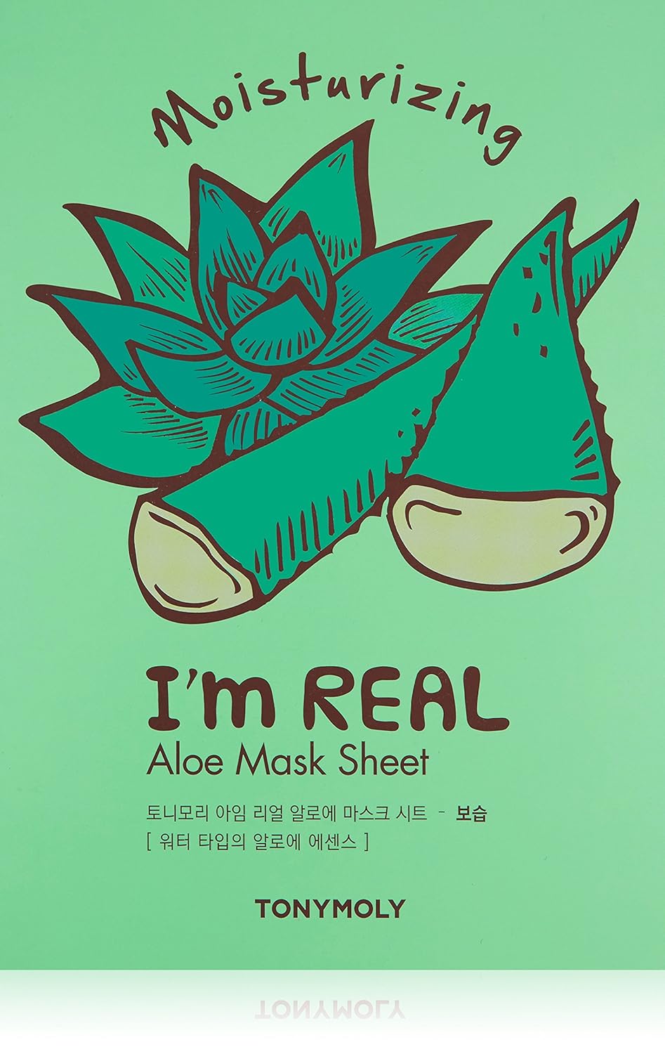 TONYMOLY Aloe Mask - 10 Count Hydrating Sheet Masks for Dry Skin, Calming & Nourishing