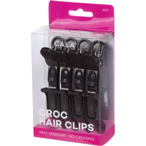 CROC HAIR CLIPS: BLACK (4PCS.) esBeauty