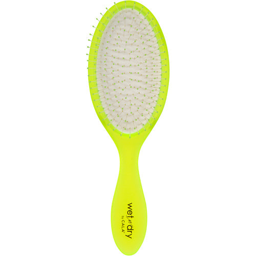 HAIR DETANGLER: WET-N-DRY BRUSH  (NEON YELLOW) esBeauty